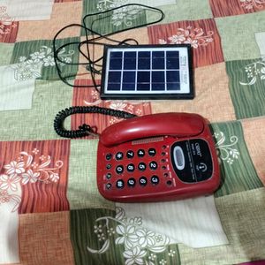 Solar Plate With Telephone As Freebies