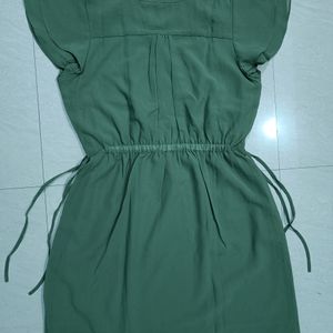 A-line Dress with Drawstring Waist