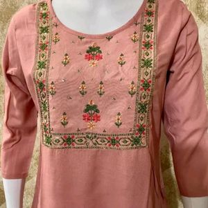 Rayon Embroidery Kurti