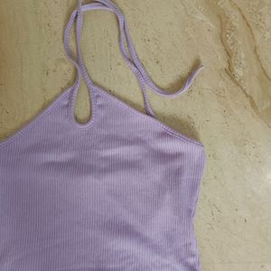 Halter Neck Purple Top