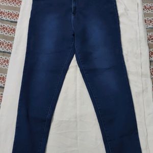 Navy Blue High Waist Skinny Fit Jeans for women