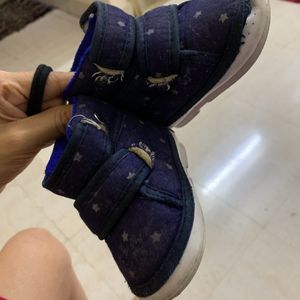 Blue Shoes For Baby Boy With Double Strap