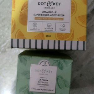 Dot Nd Key Vitamin c E Moisturizer Lipscrub New