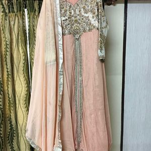 PEACH & WHITE GOWN SET