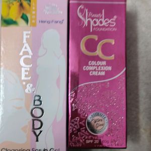 Combo Of CC Cream And Cleansing Scrub Gel