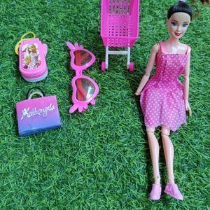 Beautiful Doll Set Shopping Girl