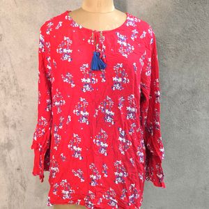 Flower Pattern Western Top