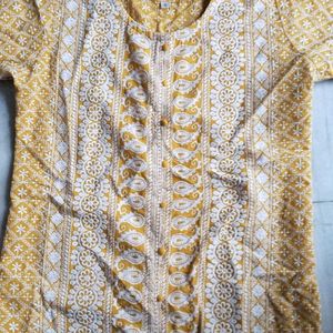 Yellow Chikankari Kurta