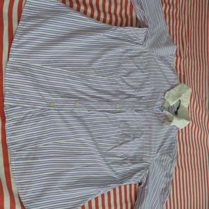 Women's Formal Striped Lavender Shirt