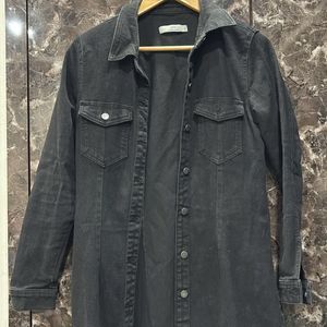 Black Long Denim Jacket