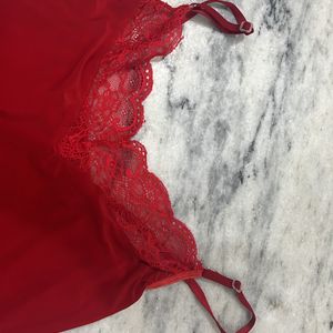 Red Color Nighty Top