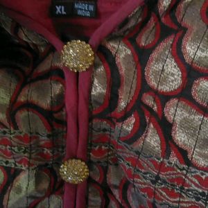 Maroon Anarkali Top