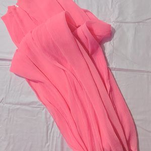 Pink Sari With Blouse