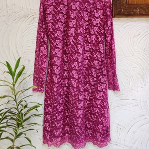 Magenta Shade Beautiful Flared Kurta