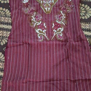 Kurti With Churidar And Dupatta