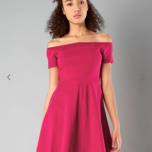 Faballey Solid Pink Dress