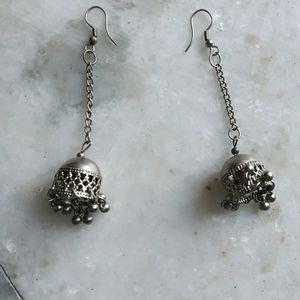 Sliver Jhumkas