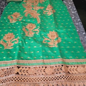 Designer Green Kurta Golden Lace In Sale