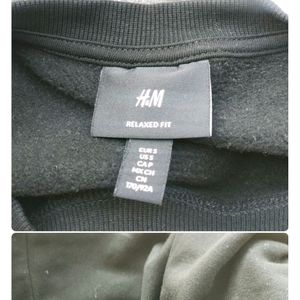 3 H&M Combos White Yale Sweatshirt,Black And Grey