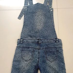 Denim Dungree For Girls