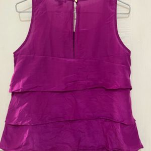 Ann Taylor Top From USA- Like New In Wine Color