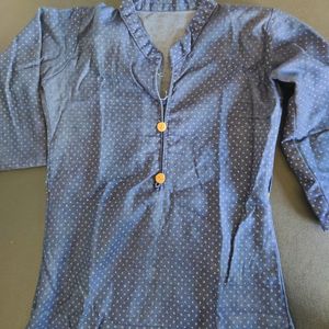 Blue Printed Kurti