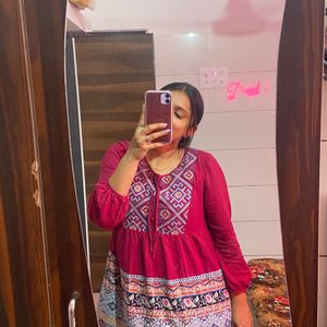 Maroon Kurti