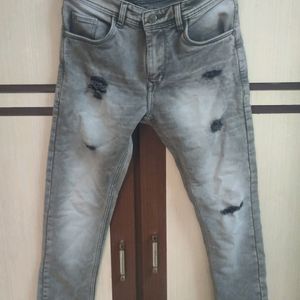 Premium Grey Heavy Distressed Jeans