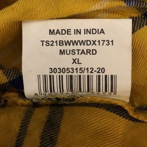 Mustard Yellow Checked Shirt(Women’s)