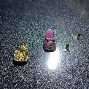 Unused Purple Studded Earrings