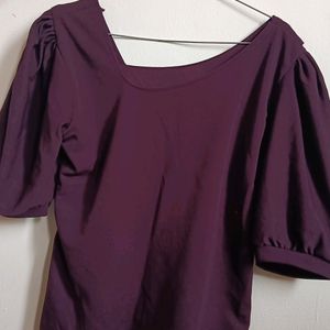 Wine Or Burgundy Colour Top Size L