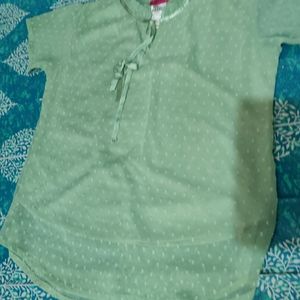 Top For Women,L Size ,Light Green Colour