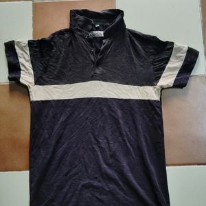 Mens Solid Polo Cotton Blend Tshirt