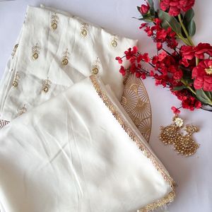 White Upadda Silk Saree