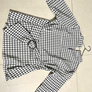 Checkered Peplum Top✨