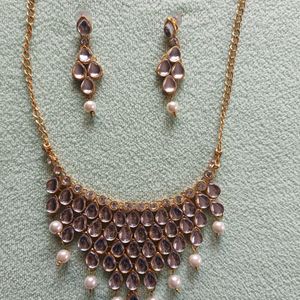 Kundan Necklece With Earrings