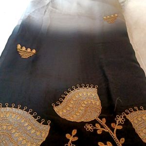 Saree With Stone Work