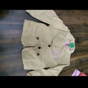 Beautiful Kids Coat With Metal Button