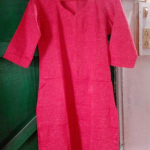 Red Cotton Kurti