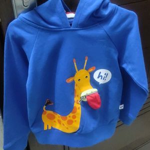 It's Royal Blue Hoodie Tshirt For Baby Boy