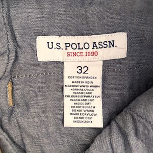 US Polo Beige Slim Fit Jeans/Chinos