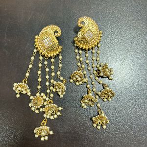 Wedding Spcl Golden Heavy Earrings