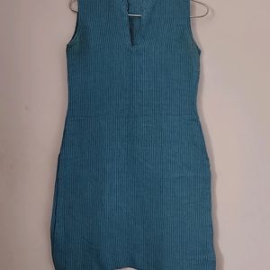 A Blue Smart Sleeveless Kurta For Daily Wear