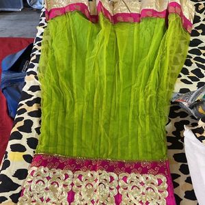 Pink Green Anarkali Kurta Set