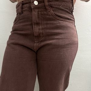 Brown Wide Leg Jeans