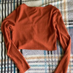 H&M full sleeves crop top