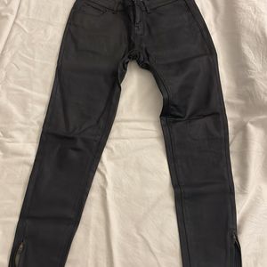 ORIGINAL ZARA low Waisted Leather Jeggings Pants