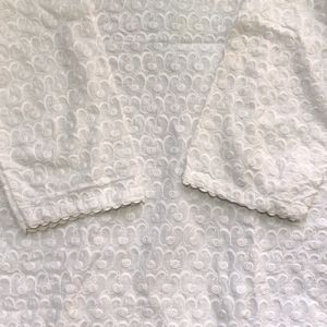 Pure White Chikankari Set