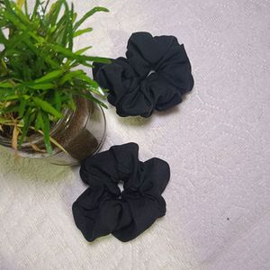 Two Black Scrunchies