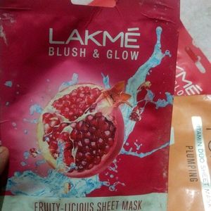 Lakme Blush And Glow Sheet Mask Combo